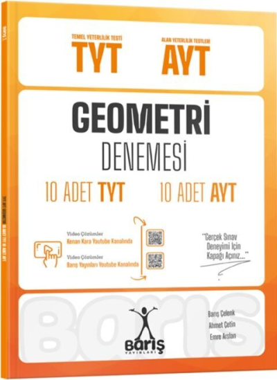 TYT AYT Geometri Denemesi 10 Adet TYT 10 Adet AYT Barış Yayınları Fotokopinci -