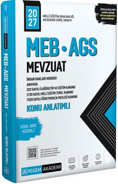 MEB AGS Mevzuat Konu Anlatımlı Pegem Yayınları Fotokopinci -