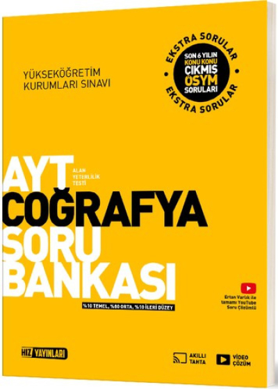 AYT Coğrafya Soru Bankası Hız Yayınları Fotokopinci -