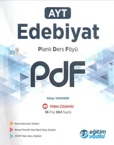 AYT Edebiyat Planlı Ders Föyü PDF Eğitim Vadisi Yayınları Fotokopinci -