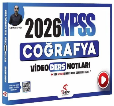 2026 KPSS Coğrafya Video Ders Notları - Erhan Aydın Tekrar Akademi Yayınları Fotokopinci -