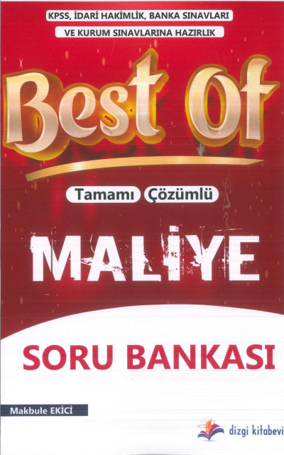 2025 Best Of Tamamı Çözümlü Maliye Soru Bankası Makbule Ekici Dizgi Kitap Fotokopinci -