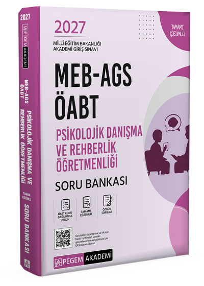 2027 ÖABT MEB-AGS Psikolojik Danışma ve Rehberlik Soru Bankası Çözümlü Pegem Akademi Yayınları Fotokopinci -