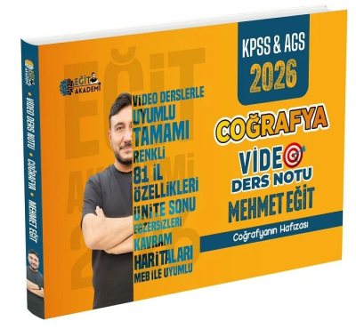 2026 MEB AGS KPSS Coğrafya Video Ders Notları Mehmet Eğit Fotokopinci -