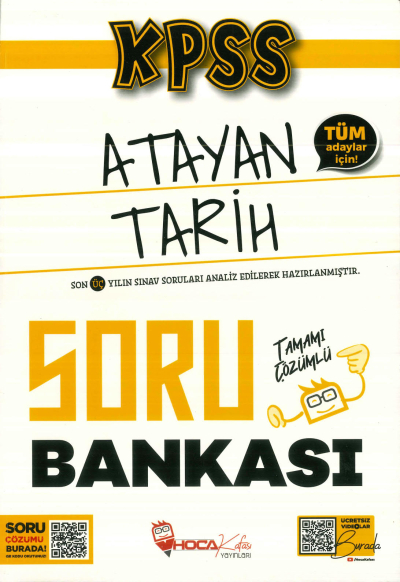 ATAYAN TARİH SORU BANKASI TAMAMI ÇÖZÜMLÜ