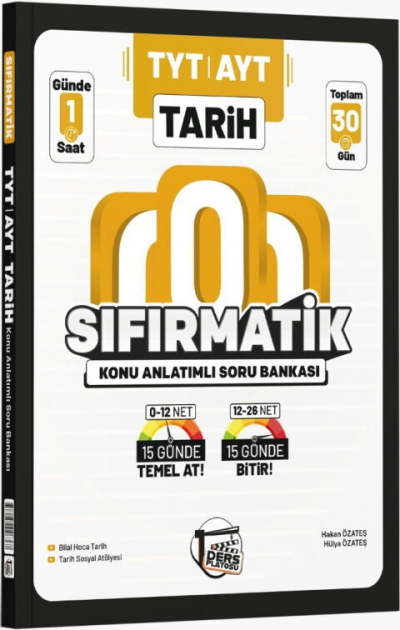 TYT AYT Tarih Sıfırmatik Konu Anlatımlı Soru Bankası Ders Platosu Fotokopinci -
