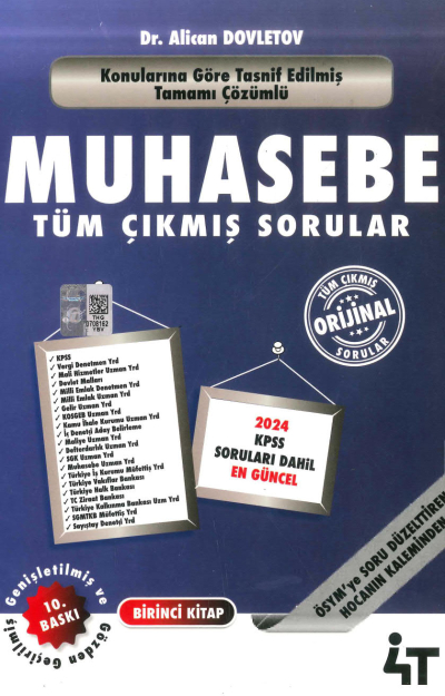 4T Yayınları Muhasebe Çıkmış Sorular 1. Kitap Alican Dovletov Fotokopinci -