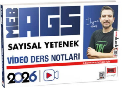2026 MEB-AGS Öğretmen Adayları İçin Sayısal Yetenek Video Ders Notları (İlyas Güneş) Yargı Yayınları Fotokopinci -