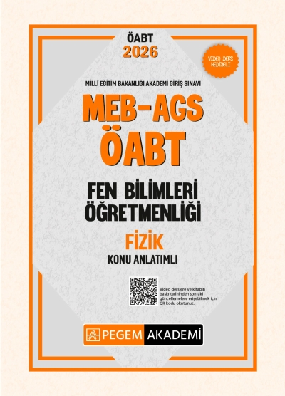 MEB AGS ÖABT Fen Bilimleri Öğretmenliği Konu Anlatımlı FİZİK Pegem Akademi Fotokopinci -