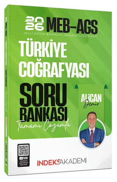 2026 MEB-AGS Türkiye Coğrafyası Soru Bankası Çözümlü Alican Demir İndeks Akademi Yayıncılık