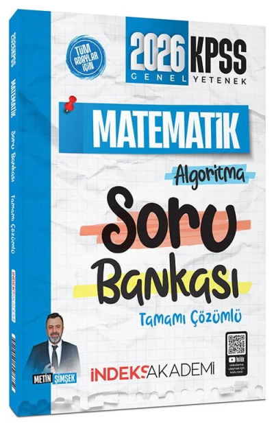 2026 KPSS Matematik Algoritma Soru Bankası Çözümlü Metin Şimşek İndeks Akademi Yayıncılık Fotokopinci -