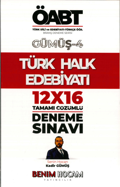TÜRK HALK EDEBİYATI GÜMÜŞ-4 12x16 TAMAMI ÇÖZÜMLÜ DENEME Fotokopinci -