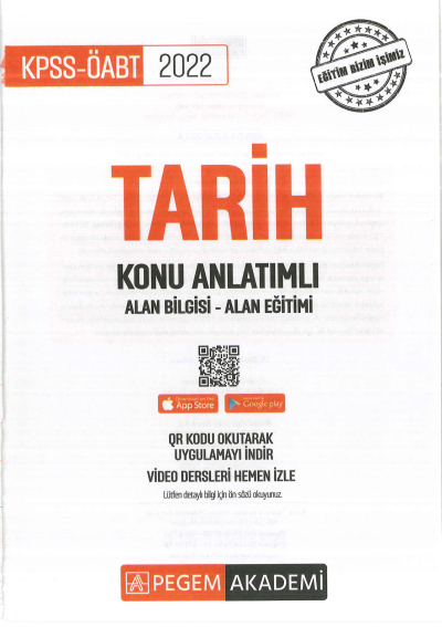 TARİH KONU ANLATIMI ALAN BİLGİSİ - ALAN EĞİTİMİ