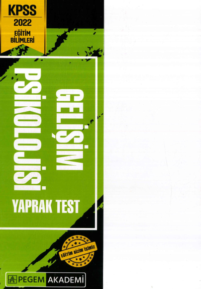 GELİŞİM PSİKOLOJİSİ YAPRAK TEST Fotokopinci -