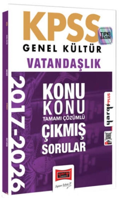 KPSS Genel Kültür Vatandaşlık Konu Konu Tamamı Çözümlü 10 Yıl Çıkmış Sorular Yargı Yayınları Fotokopinci -