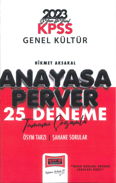 ANAYASA PERVER 25 DENEME TAMAMI ÇÖZÜMLÜ Fotokopinci -
