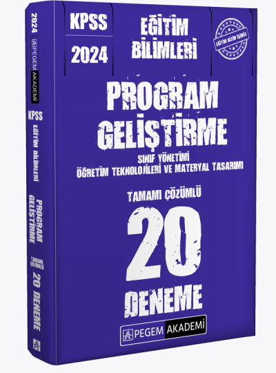 2024 KPSS Eğitim Bilimleri Program Geliştirme 20 Deneme Fotokopinci -