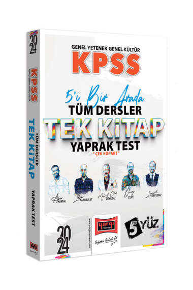 2024 KPSS 5Yüz Lisans GK-GY Tüm Dersler Tek Kitap Çek Kopart Yaprak Test Fotokopinci -