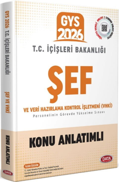 2026 T.C. İçişleri Bakanlığı Şef ve VHKİ GYS Konu Anlatımlı Data Yayınları Fotokopinci -