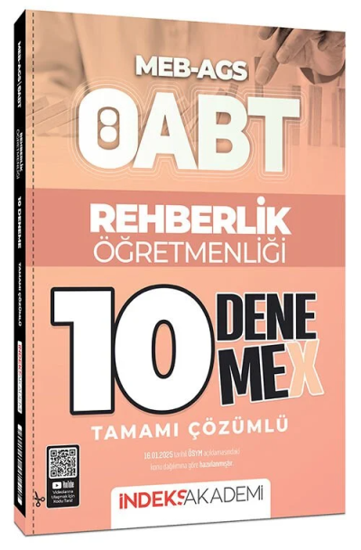 2025 ÖABT MEB-AGS Rehberlik Öğretmenliği 10 DenemeX Çözümlü İndeks Akademi Yayıncılık Fotokopinci -