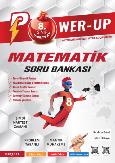 8. Sınıf Power-Up Matematik Soru Bankası Nartest Yayınları Fotokopinci -