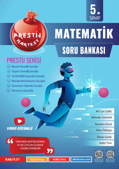 5. Sınıf Prestij Matematik Soru Bankası Nartest Yayınları Fotokopinci -
