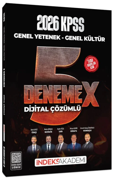 2026 KPSS Genel Yetenek Genel Kültür 5 DenemeX Çözümlü İndeks Akademi Yayıncılık Fotokopinci -