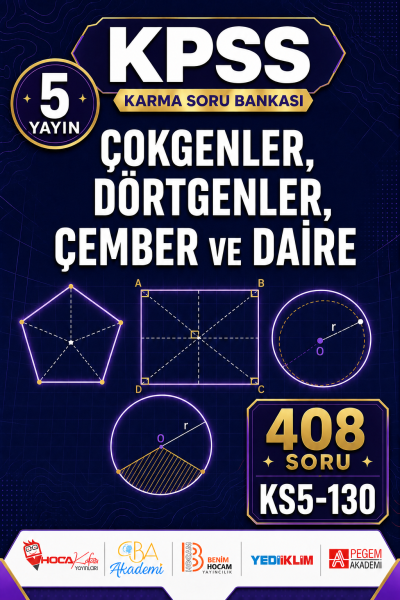 Çokgenler, Dörtgenler, Çember ve Daire 5 Yayın 408 Soru Fotokopinci -