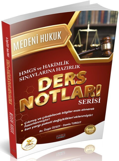 HUKAL HMGS HAKİMLİK Medeni Hukuk Ders Notları Savaş Yayınları Fotokopinci -