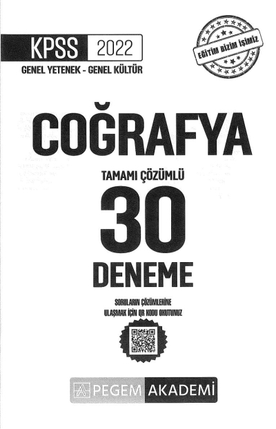 30LU COĞRAFYA ÇÖZÜMLÜ DENEME Fotokopinci -