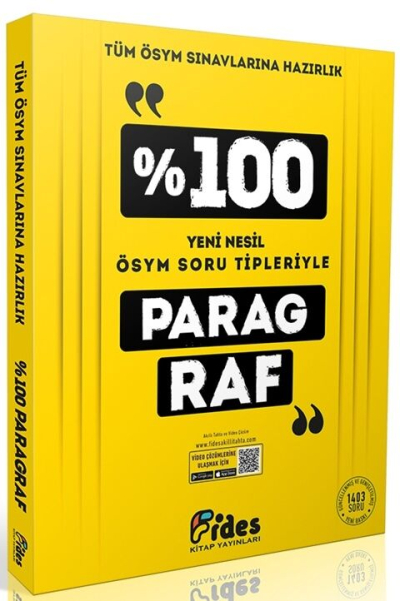 % 100 ÖSYM Soru Tipleriyle Paragraf Fides Yayınları Fotokopinci -