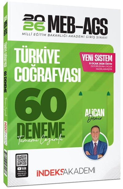 2026 MEB-AGS Türkiye Coğrafyası 60 Deneme Çözümlü İndeks Akademi Yayıncılık Fotokopinci -