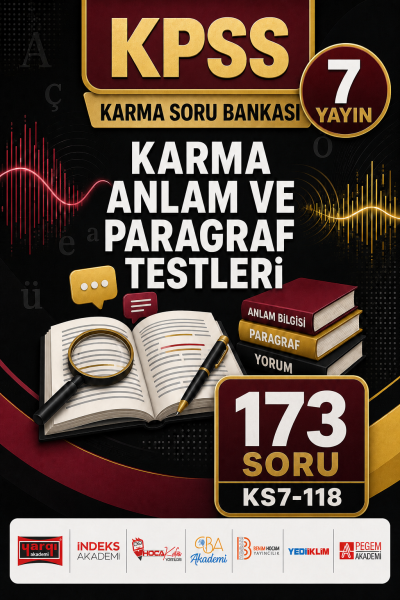 Karma Anlam ve Paragraf Testleri 7 Yayın 173 Soru Fotokopinci -