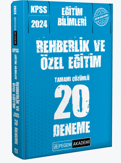 2024 KPSS Eğitim Bilimleri Rehberlik ve Özel Eğitim 20 Deneme Fotokopinci -