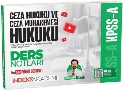 KPSS A Grubu Ceza Hukuku ve Ceza Muhakemesi Hukuku Video Ders Notları Kerem Çetin Tekeş İndeks Akademi Yayıncılık Fotokopinci -
