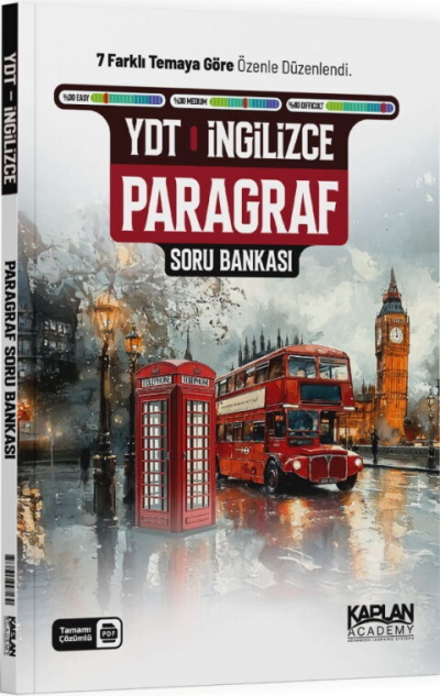 YDT İngilizce Paragraf Soru Bankası Kaplan Akademi Fotokopinci -