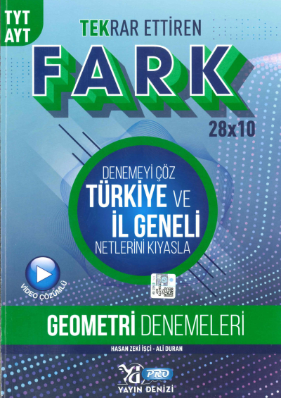 YKS TYT AYT PRO FARK DENEME GEOMETRİ 28X10 Fotokopinci -