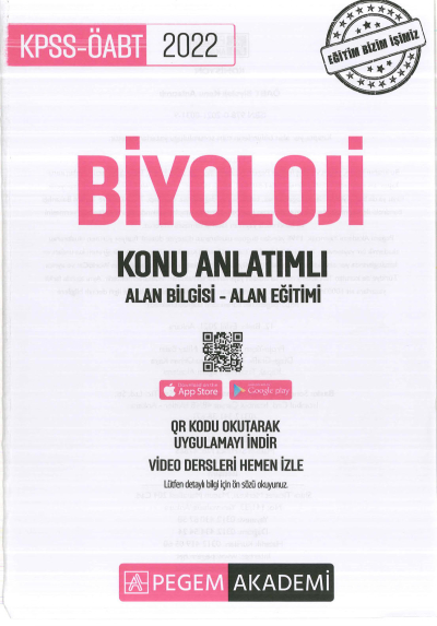 BİYOLOJİ KONU ANLATIMI ALAN BİLGİSİ - ALAN EĞİTİMİ Fotokopinci -