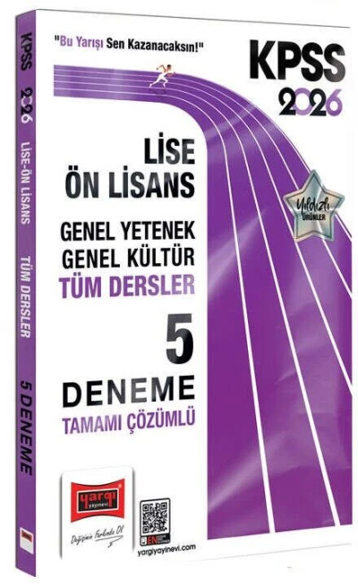 2026 KPSS Genel Kültür Genel Yetenek Lise Ön Lisans Tüm Dersler Tamamı Çözümlü 5 Deneme Yargı Yayınları Fotokopinci -