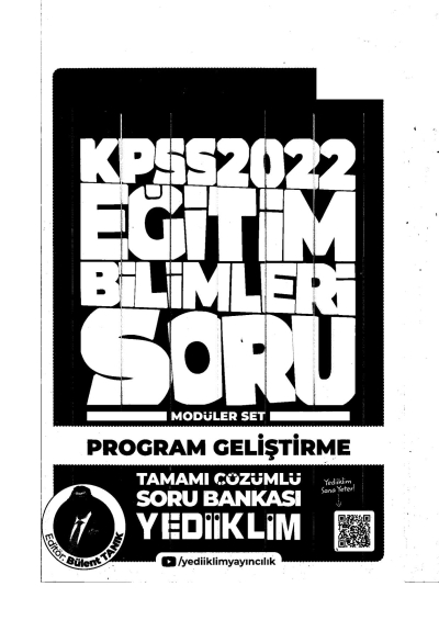 2022 KPSS Program Geliştirme Soru Bankası Modüler Set Fotokopinci -