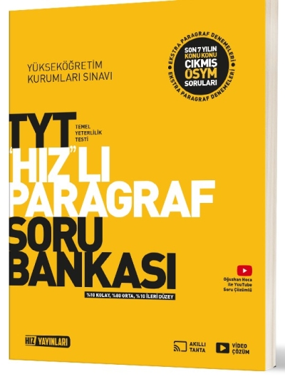 TYT Paragraf Soru Bankası Hız Yayınları Fotokopinci -