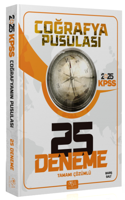2025 KPSS Coğrafya Pusulası Tamamı Çözümlü 25 Deneme CBA Akademi