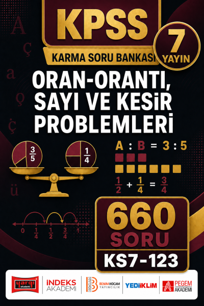 Oran-Orantı, Sayı ve Kesir Problemleri 7 Yayın 660 Soru Fotokopinci -