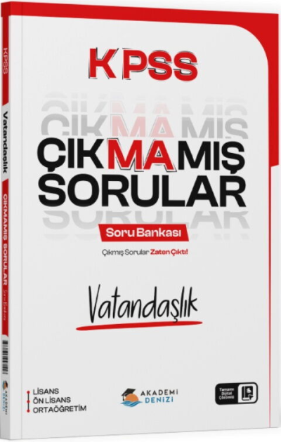 KPSS Vatandaşlık Çıkmamış Sorular Soru Bankası Akademi Denizi Fotokopinci -