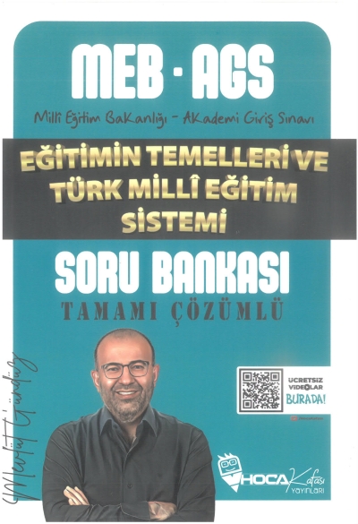 MEB-AGS Eğitimin Temelleri ve Türk Milli Eğitim Sistemi Soru Bankası Çözümlü Hoca Kafası Yayınları