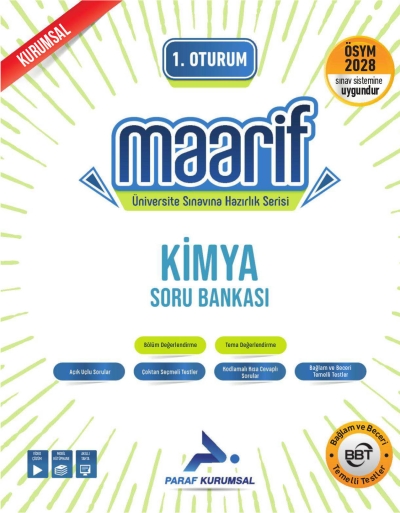 2028 Maarif TYT Kimya Soru Bankası Paraf Yayınları Fotokopinci -