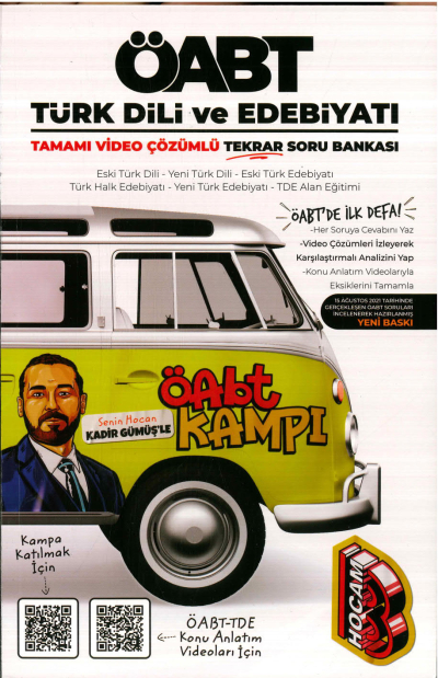 ÖABT KAMPI TAMAMI VİDEO ÇÖZÜMLÜ SORU BANKASI Fotokopinci -