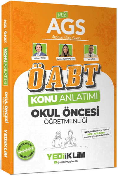 2026 MEB AGS ÖABT Okul Öncesi Öğretmenliği Konu Anlatımı Yediiklim Yayınları Fotokopinci -