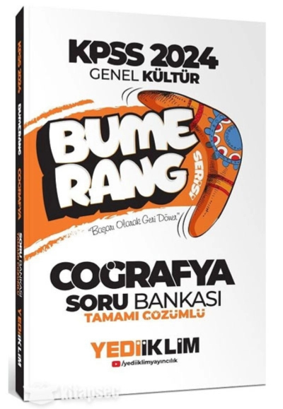 2024 KPSS Coğrafya Bumerang Soru Bankası Çözümlü Yediiklim Yayınları Fotokopinci -