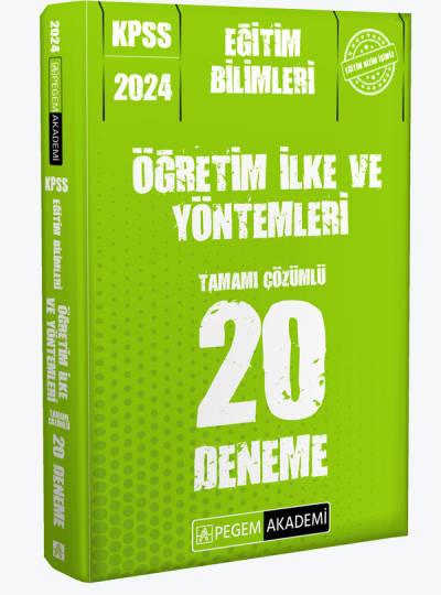 2024 KPSS Eğitim Bilimleri Öğretim İlke ve Yöntemleri 20 Deneme Fotokopinci -